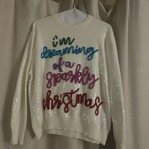 Queen of Sparkles Christmas Sweater size L